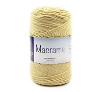 Woolove - Macramè Cordino in Cotone Ideale per Borse a Uncinetto - Accessori Fai da Te - Ferri/Uncinetto: 4.00/5.00, 80% Cotone Ecologico e 20% Fibre Ecologiche (1 Pezzo, Giallo Baby 706)