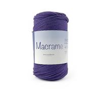 Woolove - Macramè Cordino in Cotone Ideale per Borse a Uncinetto - Accessori Fai da Te - Ferri/Uncinetto: 4.00/5.00, 80% Cotone Ecologico e 20% Fibre Ecologiche (1 Pezzo, Viola 504)