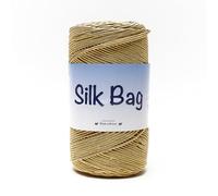 Woolove Silk Bag - Cordino Lucido per Borse e Accessori, Made in Italy - 60% Cotone 40% Poliestere - Ideale per Uncinetto 4.50/6.00 mm - Gomitolo da 200g (200m)(Oro 3)