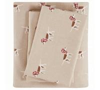 Woolrich Completo Lenzuola Tan Dog Flanella Cotone Twin