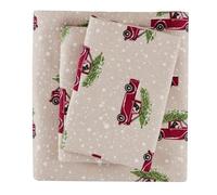 Woolrich Flannel Full Bed Sheets, Casual Lodge/Cabin Bed Sheet, Blue Dog Bed Sheet Set 4-Piece Include Flat Sheet, Fitted Sheet & 2 Pillowcases