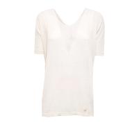 Woolrich - Maglia Collo a V in Lino Avorio - - Tops - Donna - Bianco - S