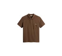 Woolrich - Slub Logo Polo - - Tops - Uomo - Marrone - XL