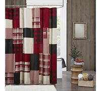 Woolrich Tende classiche lavabili in lavatrice, cotone, colore rosso, 72 x 72 cm