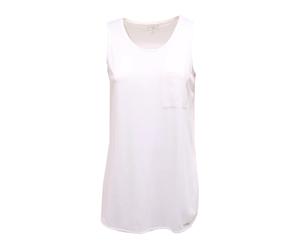 Woolrich - Wwtee1122 Ns90 Mix Silk Sleeveless Top - - Tops - Donna - Bianco - S