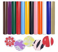 WOOLUCK® 12 pezzi 3D Vinile termoadesivo per tessuti,Vinile Permanente A