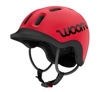 woom Ready - Casco per bambini, regolabile, anti-pizzicamento, con dettagli riflettenti, per ciclismo, pattinaggio e scooter, per bambini e bambine (1-14 anni), rosso, M