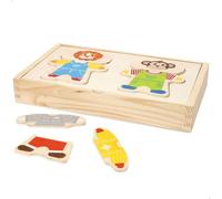 WOOMAX 33065 Puzzle in legno Animali, parti intercambiabili, include 36 pezzi, colori tenui, certificato FSC, puzzle, gioco sensoriale, giocattoli educativi, a partire da 24 mesi