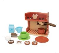 WOOMAX Caffettiera Legno Giocattolo, 12 Accessori, Elettrodomestico giocattolo, Macchina per fare il caffè, Accessori Cucina, Giochi educativi, Giocattoli bambini 2 anni, Regali di compleanno bambini