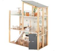 WOOMAX Casa delle bambole in legno, colore grigio (39127)