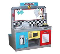 WOOMAX Cucina Giocattolo con Luce e Suono, Cucina in Legno per Bambini, Bar retrò, Misure 90,2 x 58,4 x 104,1 cm, Giocattolo per Ragazzi e Ragazze (85287)