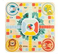 Woomax Gioco Da Tavolo Ludo E Oca Di Legno Animali Della Giungla Zookabee