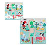 WOOMAX - Set di labirinto giocattolo in legno con perline e forme abaco, per bambini 1 anno