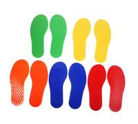 WOONEKY 10 Marcatori da Pavimento Forma di Piede Resistenti e Facili da Usare per Allenamento Sportivo e Campi da Tennis Segnaposto Colorati per Esercizi di velocità e Agilità