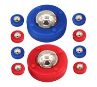 WOONEKY 10 Mini Pucks Shuffleboard da Tavolo in Acciaio e Plastica Gioco Interattivo per e Resistente per Indoor