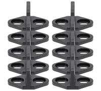 WOONEKY 10 Pezzi Fermaporta per Porte Scorrevoli da Pavimento Guida Inferiore per Binari Doppio Battente Stopper da Fissare Terra per Porte Fienile e Facile da Installare