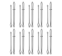 WOONEKY 10 Pezzi Infila Cordoncino in Metallo per Cucito Strumento per Infilare Elastico e Coulisse Threading Tool Resistente in Ferro per Riparazioni Abbigliamento Facile da Usare per DIY