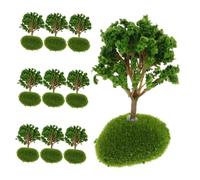 WOONEKY 10 Pezzi Miniature Trees Model Realistic Plastic Fake Trees For Diy Fairy Garden Miniatures Train Scenery Home Office Decoration