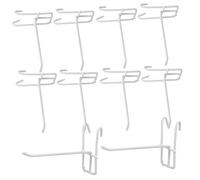 WOONEKY 10pezzi Ganci da Muro in Ferro per Appendere Espositori, Design Semplice e Moderno, Resistenza e Organizzazione Ordinata per Uso Domestico e Commerciale