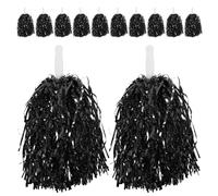 WOONEKY 12 Pezzi Pom Pom da Cheerleader con Manico Antiscivolo Piume Resistenti e Leggere per Sport Danza e Feste Accessori per Tifo e Spirito di Squadra