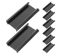 WOONEKY 12 Pezzi Porta Etichette Scaffali in Plastica Nera Clip Segnaletica Riutilizzabile per Negozio e Libreria Supporto Display Filiato per Tag Etichette Prodotti Facile Aggiornamento