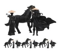 WOONEKY 12 Pezzi Resin Micro Landscape Models For Desktop Decoration Unique Ancient Style Chinese Martial Arts Ornaments For Terrariums And Bonsai Pots