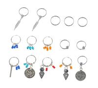 WOONEKY 15pezzi Accessori Capelli Ricci Foglia Vintage Con Forcine Spirale Per Treccine Dreadlock Decors Senza Attrezzi Per Stile Etnico Chic