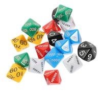 WOONEKY 18pezzi Dadi Di Plastica a Posizione Accessori Per Giochi Da Tavolo Per Feste Dadi Multifaccia Oggetti Di Gioco Divertenti Giocattolo Leggero e Trasportabile