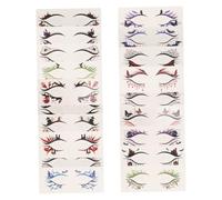 WOONEKY 19 Pezzi Adesivi Eyeliner Halloween con Ragnatela e Zucca Tattoo Temporanei per Make-up Occhi Feste e Carnevale Facili da Applicare per Donne e Ragazze