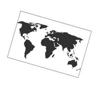 WOONEKY 1Set Mappa Del Mondo Adesivo Murale Removibile Decorazione per Camera da Letto e Design e Sicuro Idea Creativa per Famiglia e Amici
