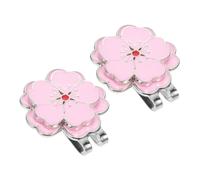 WOONEKY 2 Clip Cappello Golf Rosa con Marcatori Palline Magnetici Accessorio e Stabile per Visiera Cintura e Golf Design e Facile Usare