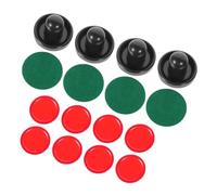 WOONEKY 2 Impostati Spingitori e Dischi per Hockey da Tavolo Accessori di Ricambio Resistenti e Scorrevoli per Giochi su Tavolo Air Hockey Pucks per Famiglie e Divertimento
