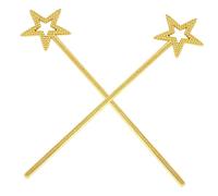 WOONEKY 2 Pezzi Bacchette Magiche Stella D’oro, Accessori per Travestimenti Fata e Angelo, Giocattoli per Feste di Compleanno e Giochi di Ruolo