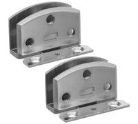 WOONEKY 2 Pezzi Cerniere per Porta in Vetro in Acciaio Inox Molle Silenziose e Design Elegante per Armadi e Specchi da Bagno Pivot Versatili e Facili da Installare