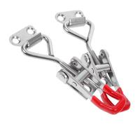 WOONEKY 2 pezzi Chiavistello Porta in Acciaio Inossidabile Regolabile Serratura Blocca Cancello e Armadio Morsetto Leva Sicuro per Scatole e Borse