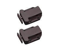 WOONEKY 2 Pezzi Chiusura Auto-bloccante per Sportelli Armadietto Dispositivo Push To Open in Plastica Marrone Blocco Molla Integrata per Mobili Cucina e Armadi Facile da Installare e