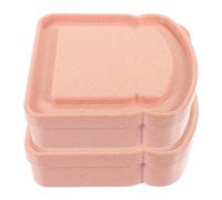 WOONEKY 2 Pezzi Contenitori Sandwich Riutilizzabili Forma Toast da Resistenti e Pratici per Pranzo per Adulti e Uso