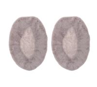 WOONEKY 2 Pezzi Copriasse WC Morbido Lavabile e Riutilizzabile Copertura Antipolvere Elastico per Sedili Oblunghi e Rotondi Fodera Decorativa Calda per Bagno