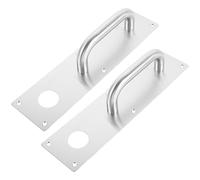 WOONEKY 2 Pezzi Maniglia Porta in Acciaio Inossidabile con Foro Serratura Maniglia Incassata per Porte Scorrevoli Commerciali per Ufficio Armadio e Granaio