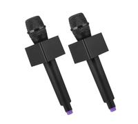 WOONEKY 2 Pezzi Microfono Giocattolo Realistico per Prop Microfono Portatile Leggero Accessorio per Imitare Canto e Sviluppare Linguaggio Compatte Sicuro e Facile da Maneggiare