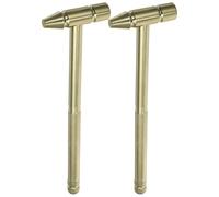 WOONEKY 2 Pezzi Mini Martello in Ottone Massiccio Strumento Riparazione Precisione per Orologi e Lavori Fini con Impugnatura Ergonomica Antiscivolo