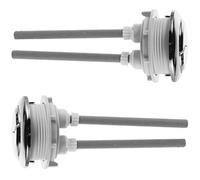 WOONEKY 2 Pezzi Pulsante di Ricambio Doppio per Cassetta Wc Accessorio Bagno per Scarico Doppio Manopola per Riparazione Stantuffo Wc Compatibile con Modelli Vintage