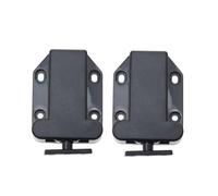 WOONEKY 2 Pezzi Serratura Autobloccante per Porte e Chiusura Push To Open per Mobili Armadio e Credenza Clip Molla in Plastica Nero Facile Installazione e Uso