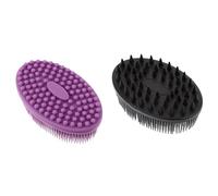 WOONEKY 2 Pezzi Spazzola Per La Pulizia Dei Per Ragazzi E Ragazze Spazzola Per Shampoo in Silicone A Doppia Faccia Per Un Massaggio Sicuro Del Cuoio Capelluto Uso in Bagno