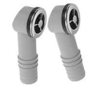 WOONEKY 2 pezzi Tubo di Troppo Pieno per Lavello Installazione Manuale senza Attrezzi Testa Rotonda con Guarnizione in Silicone Resistente Compatibile Maggior Parte dei Lavabi Confezione