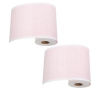 WOONEKY 2 Rotoli Carta Termica per Elettrocardiogramma Compatibile SE-3/300 Carta con Striscia Rossa per Monitoraggio Cuore e Ricariche Professionali