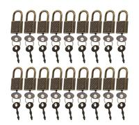 WOONEKY 20 Pezzi Mini Lucchetti Vintage Bronzo con Chiave Lucchetti Decorativi Piccoli per Scatole Diario Valigie Armadietti Serrature Sicure e Compatte per Uso Quotidiano
