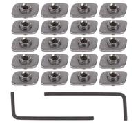 WOONEKY 20 Pezzi Serratura per finestra in acciaio inossidabile limitatori delle finestre tappi per finestre limitatore di finestra Silver