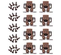 WOONEKY 20 Pezzi Set 20 Pezzi Chiusure Doppio Rullo per Armadietti, Ferramenta per Ante Mobili da Cucina Viti, Serrature a Scatto per Armadio, Sicurezza e Fissaggi Resistenti