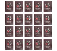 WOONEKY 20 Set Carte di Natale Vintage con Buste Biglietti Augurali Natalizi Vuoti con Corona Retro Inviti per Feste e Auguri Festivi Eleganti